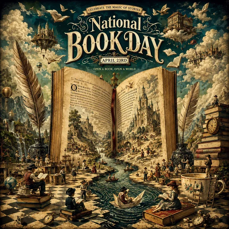 Surreal Vintage Celebration Poster Art