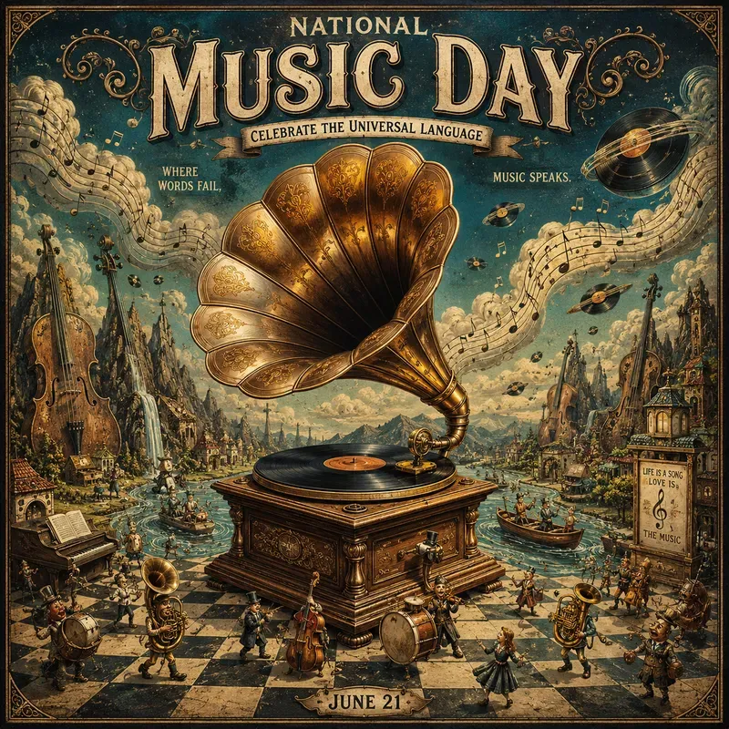 Surreal Vintage Celebration Poster Art