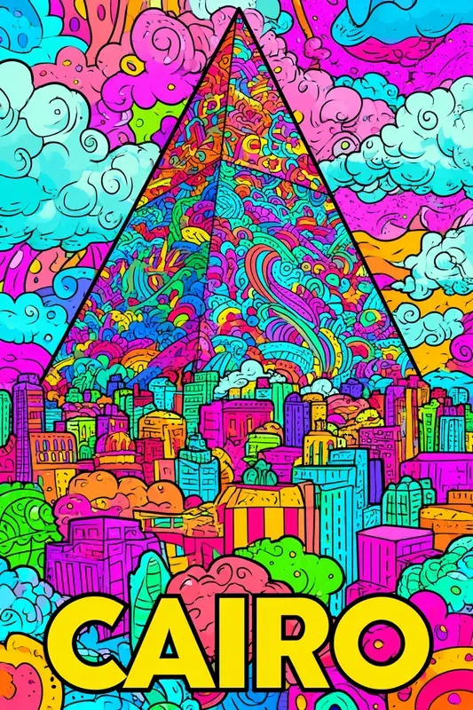 Psychedelic Pop Travel Posters