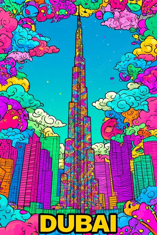 Psychedelic Pop Travel Posters