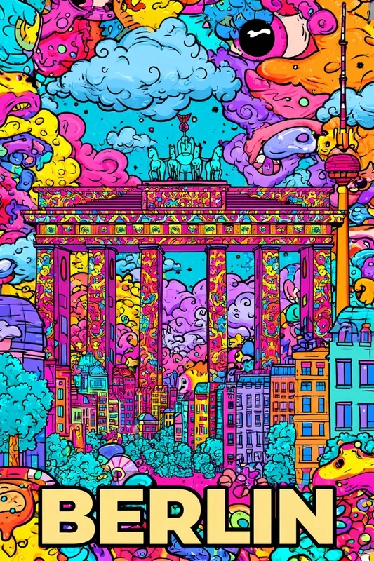 Psychedelic Pop Travel Posters