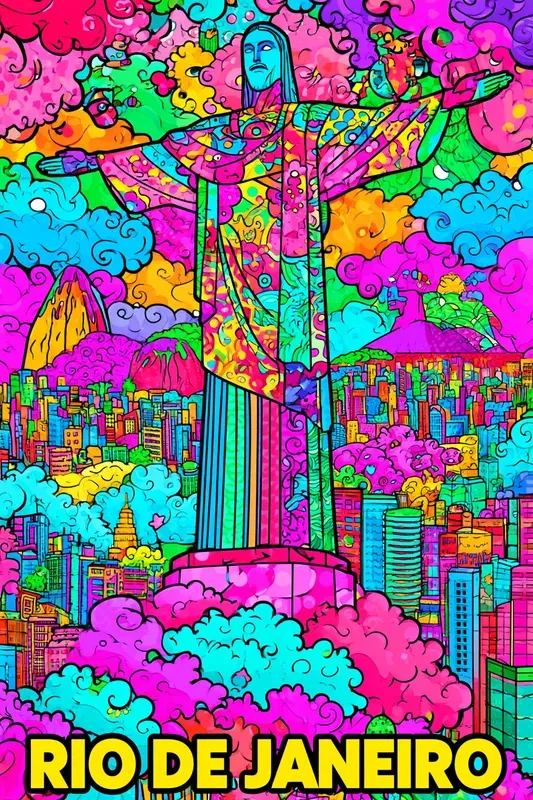 Psychedelic Pop Travel Posters