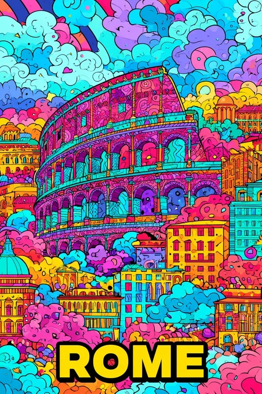 Psychedelic Pop Travel Posters