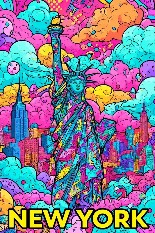 Psychedelic Pop Travel Posters