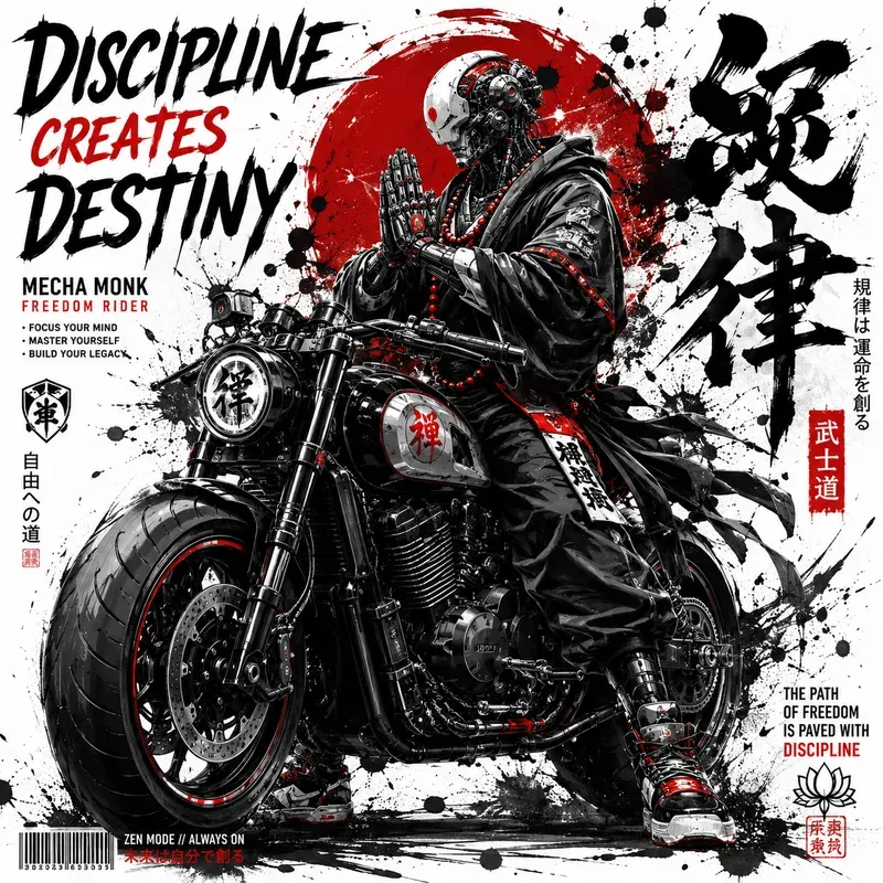 Japanese Street Art Biker Poster Kits