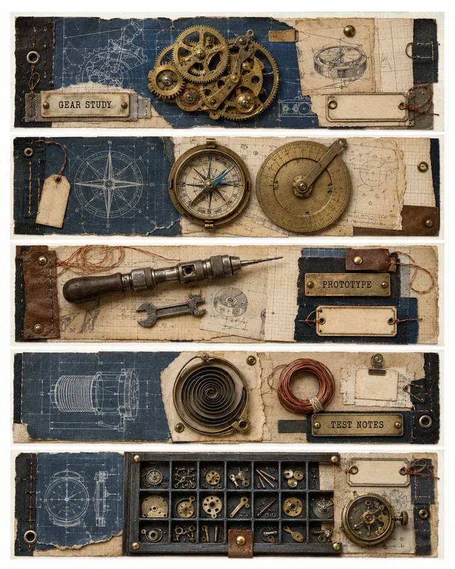 Vintage Ephemera Story Strips