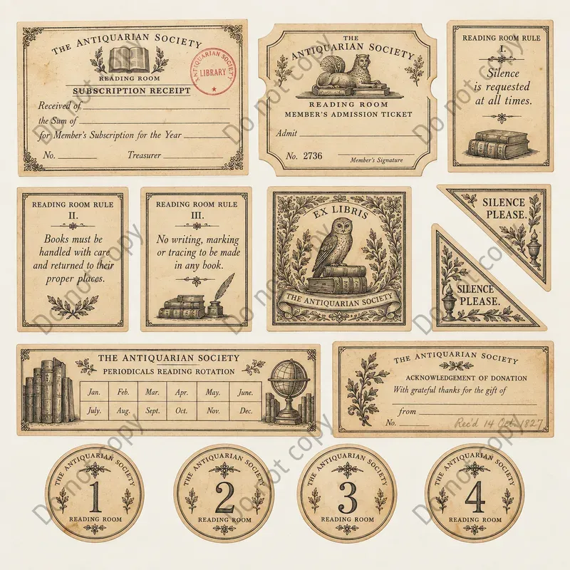 Lending Library Ephemera Sheets