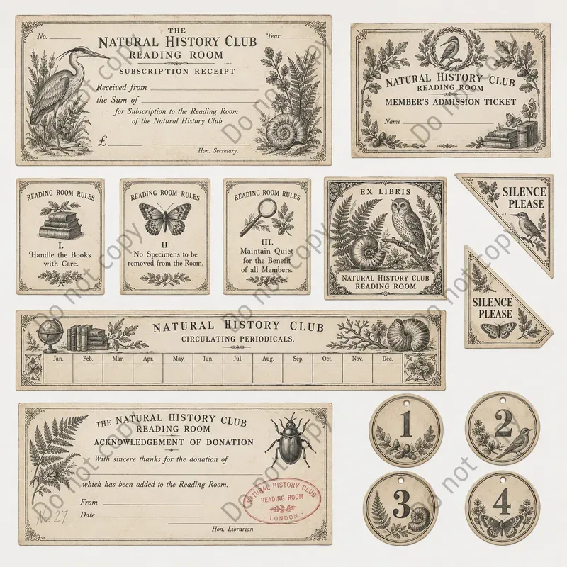 Lending Library Ephemera Sheets