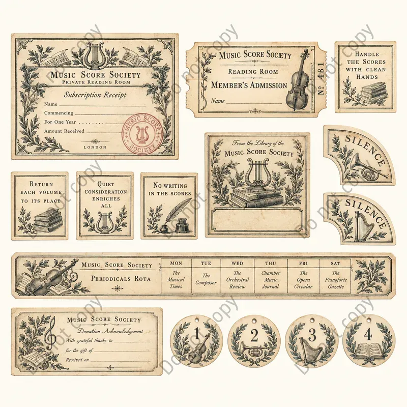 Lending Library Ephemera Sheets