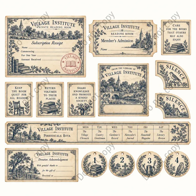 Lending Library Ephemera Sheets