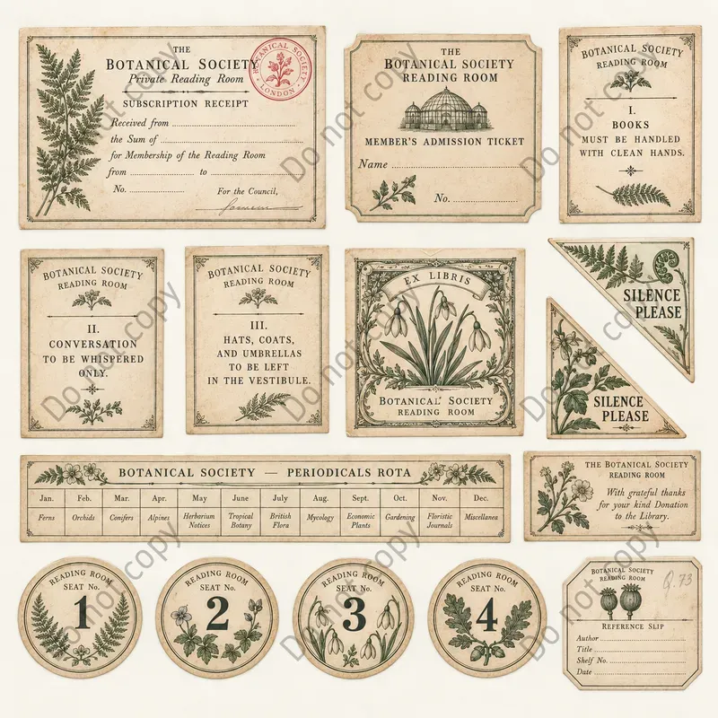 Lending Library Ephemera Sheets
