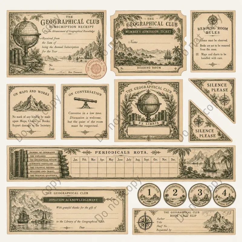 Lending Library Ephemera Sheets