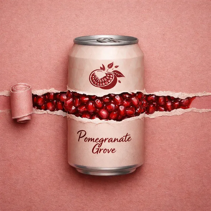 Torn Paper Fruit Beverage Can Art