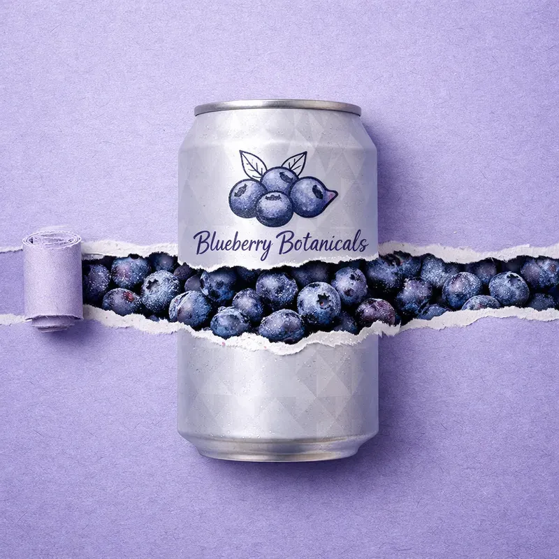 Torn Paper Fruit Beverage Can Art