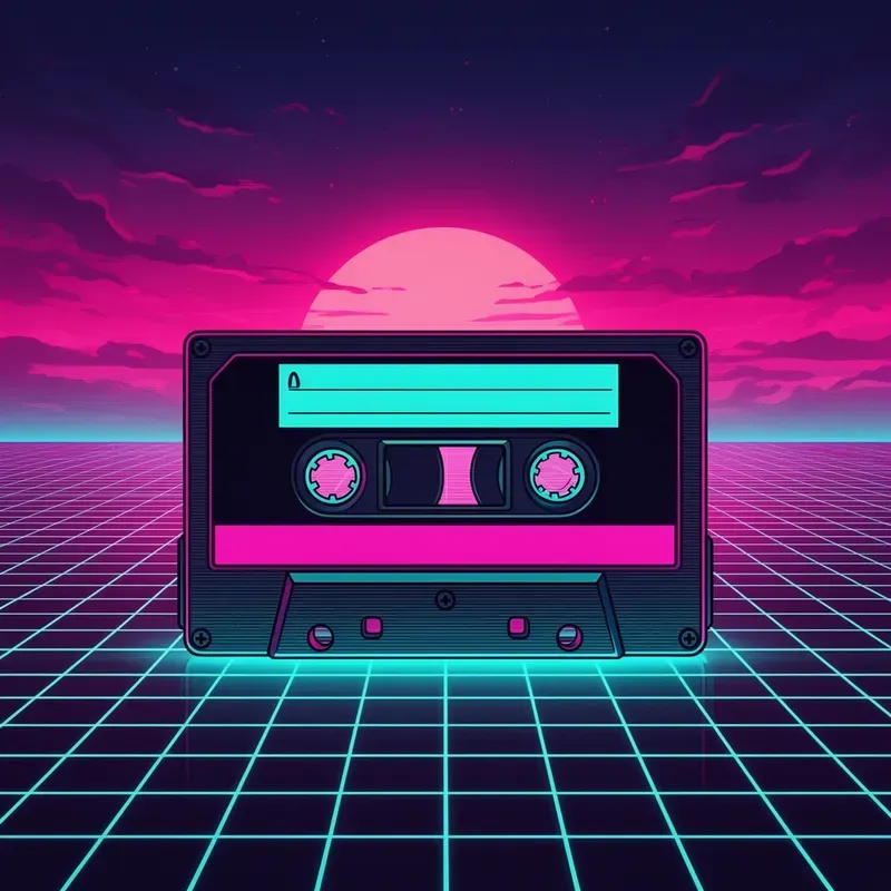 Retro Futuristic Synthwave Art