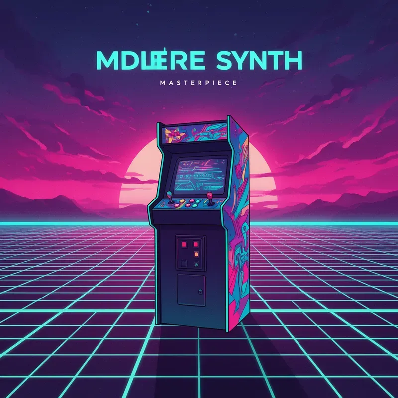 Retro Futuristic Synthwave Art