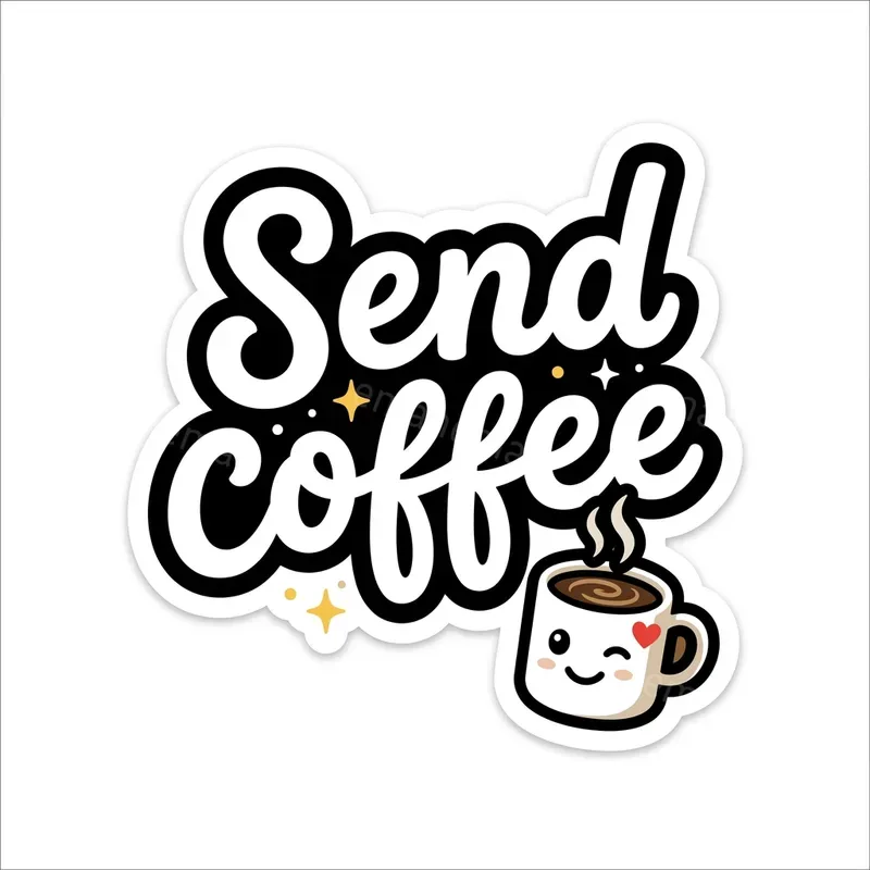 Playful Typography Stickers
