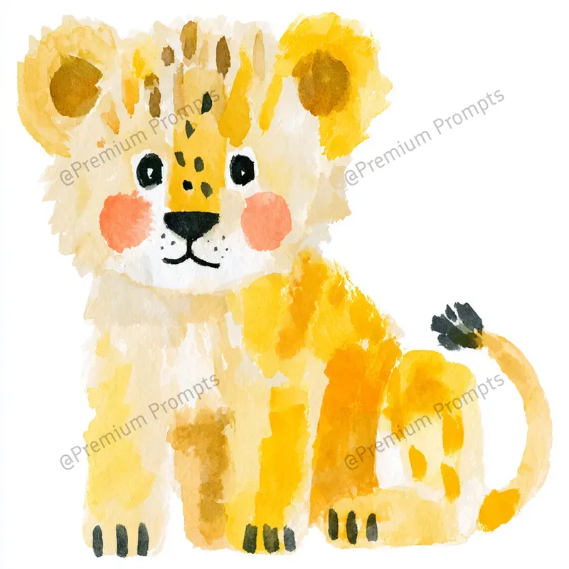 Cute Safari Baby Animals Cliparts