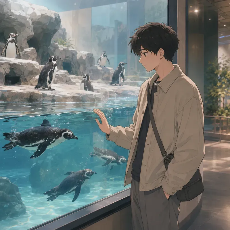 Soft Anime Penguin Visits