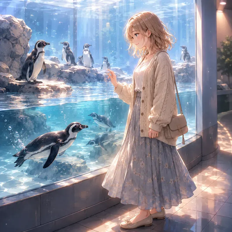 Soft Anime Penguin Visits