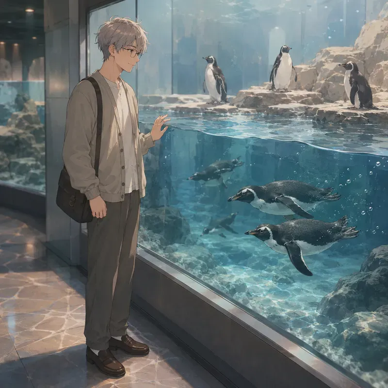Soft Anime Penguin Visits