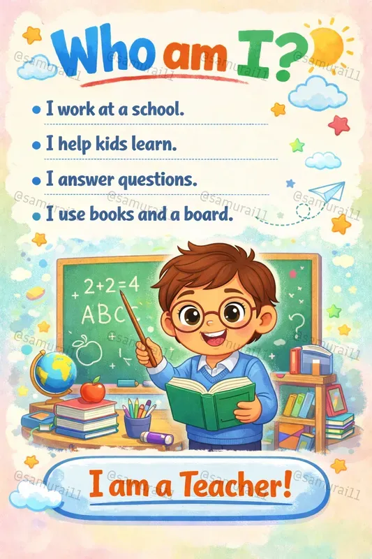 Who Am I Flashcard Generator For Kids
