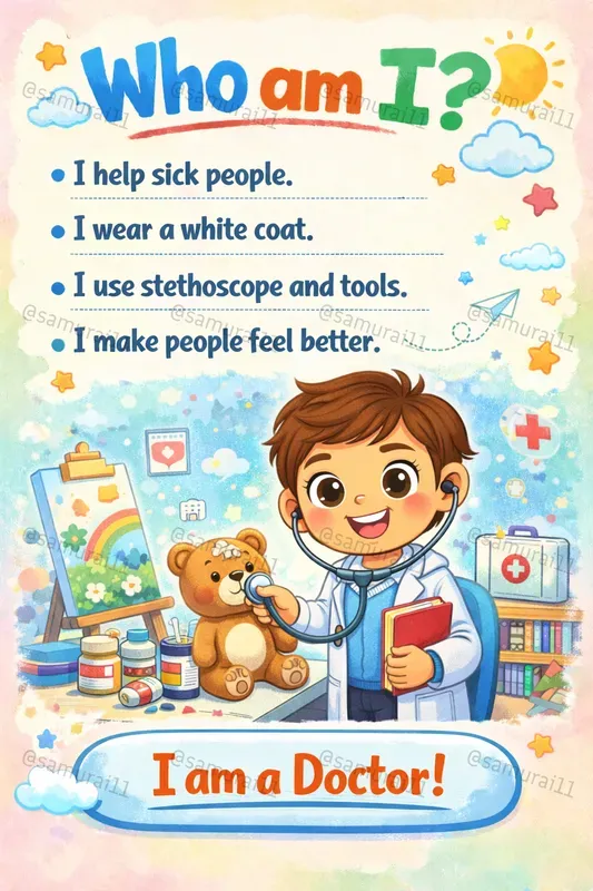 Who Am I Flashcard Generator For Kids