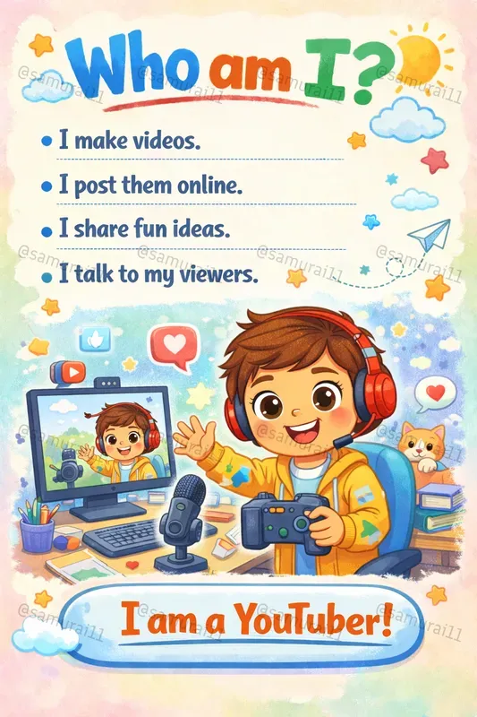 Who Am I Flashcard Generator For Kids