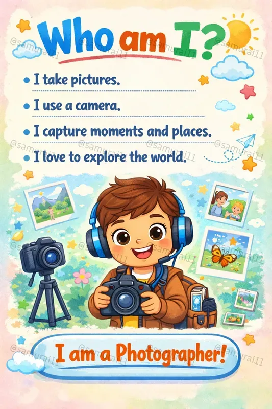 Who Am I Flashcard Generator For Kids