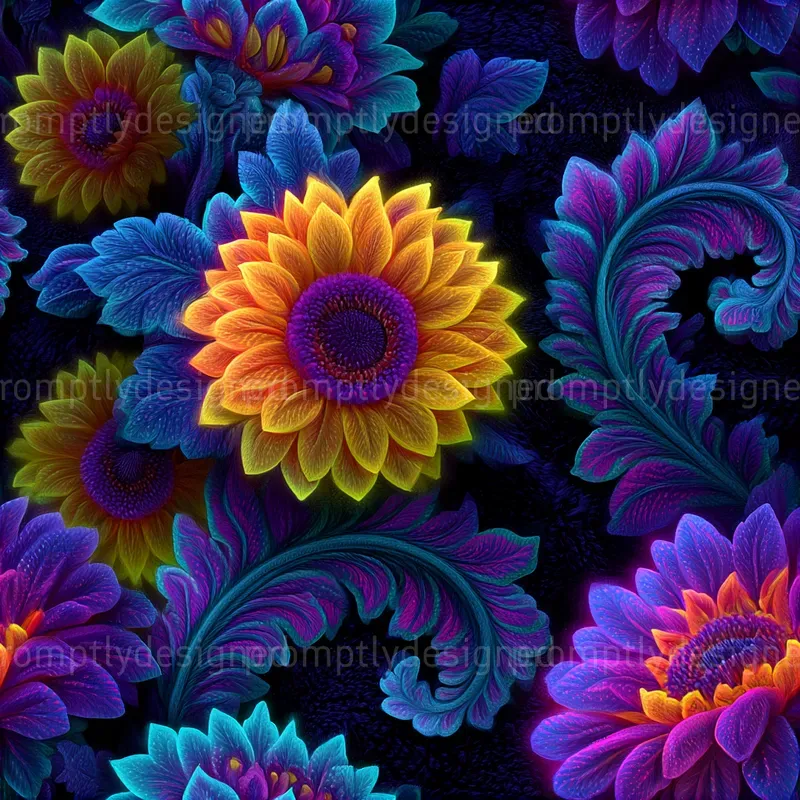 Floral Uv Seamless Patterns