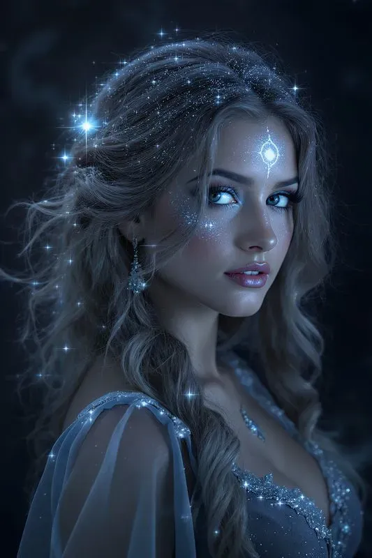 Cosmic Galaxy Goddess Women Portraits