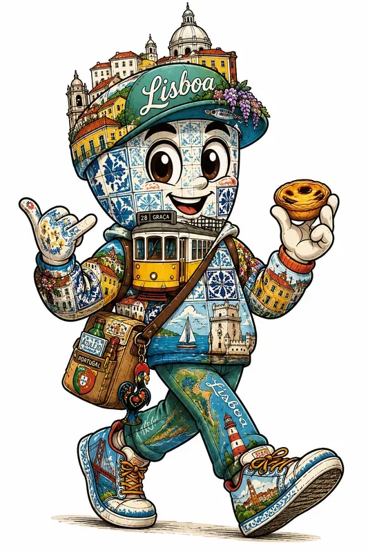 Cute Travel City Mascot Art