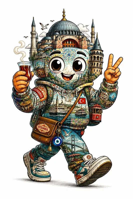 Cute Travel City Mascot Art