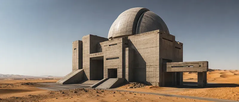 Epic Desert Brutalism Large Wall Art