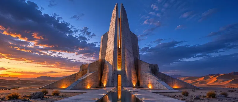Epic Desert Brutalism Large Wall Art