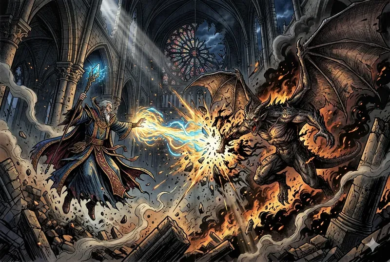 Cinematic Graphic Novel Battle Layouts