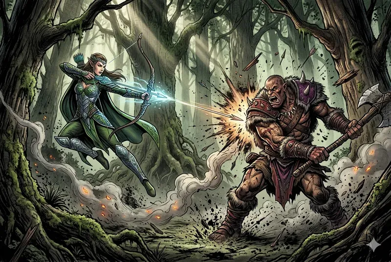 Cinematic Graphic Novel Battle Layouts
