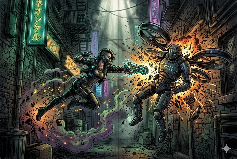 Cinematic Graphic Novel Battle Layouts