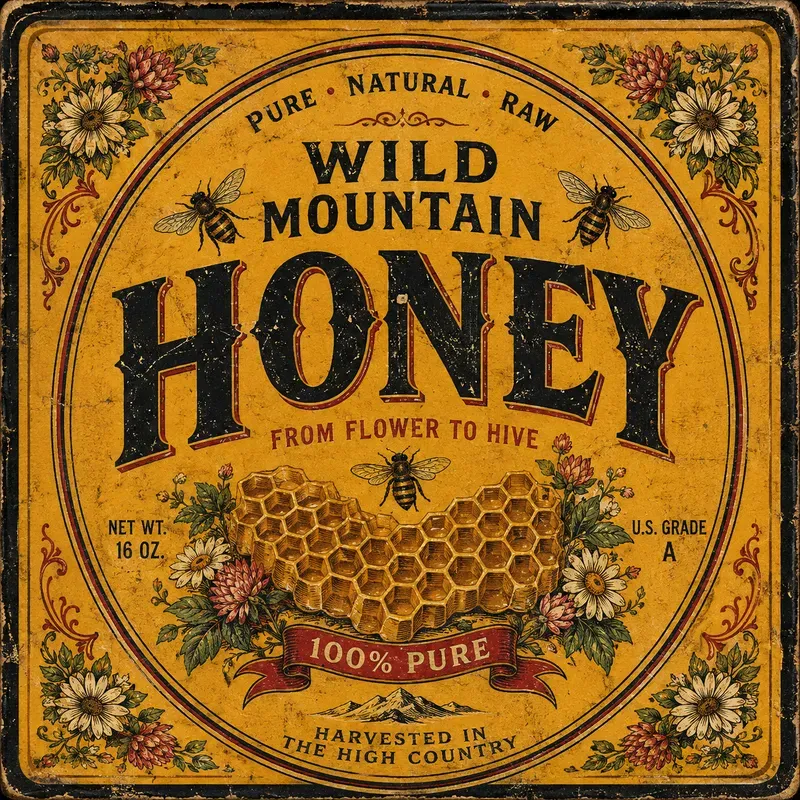 Retro Food Tin Packaging Art