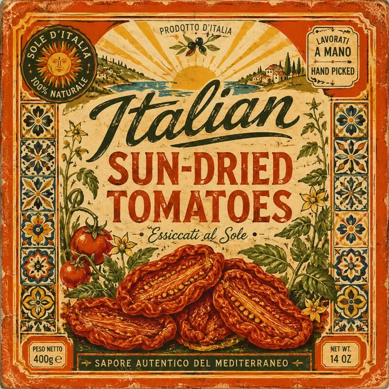Retro Food Tin Packaging Art