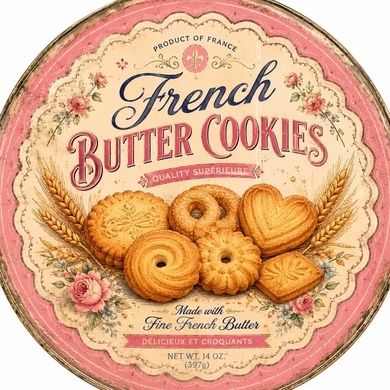 Retro Food Tin Packaging Art