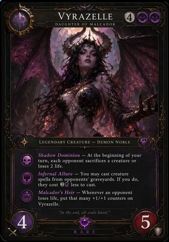 Trading Card Layout DnD Concept Art