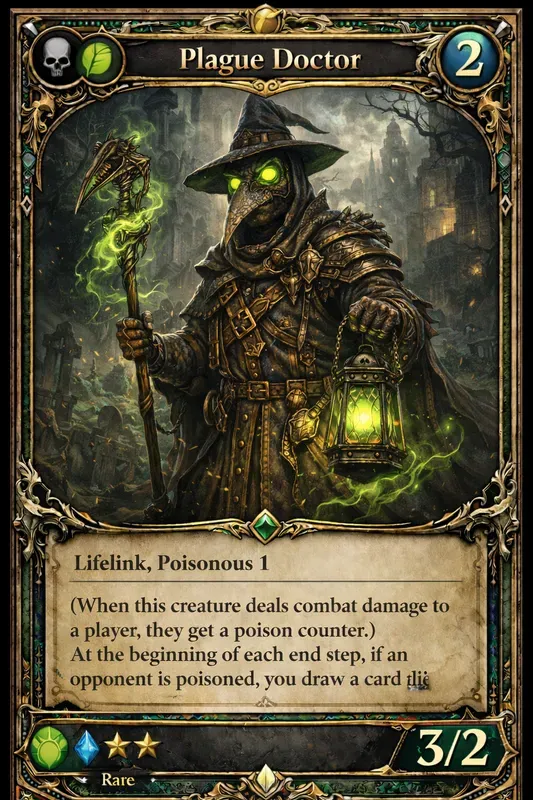 Trading Card Layout DnD Concept Art