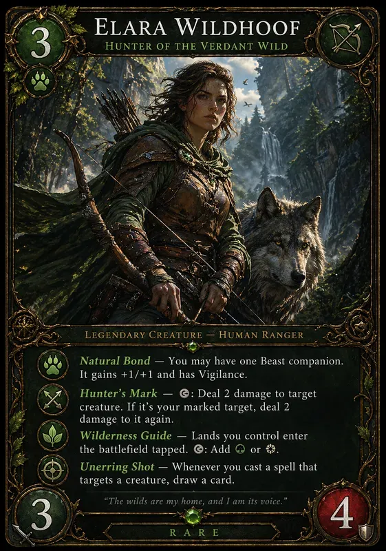 Trading Card Layout DnD Concept Art