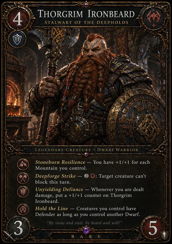 Trading Card Layout DnD Concept Art