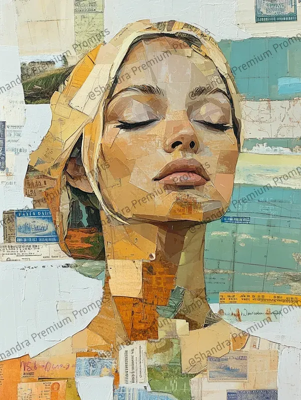 Abstract Fragmented Collages