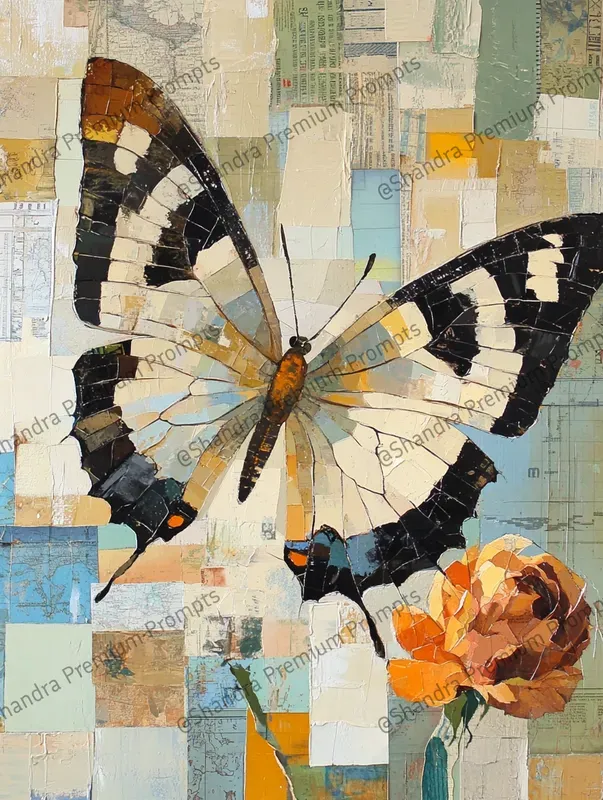Abstract Fragmented Collages