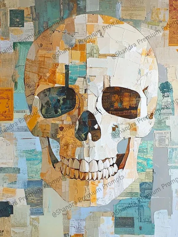 Abstract Fragmented Collages