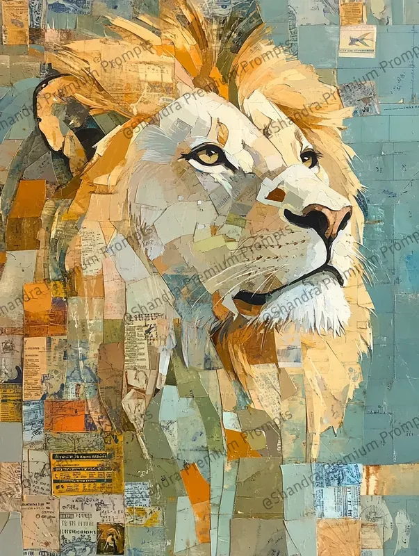 Abstract Fragmented Collages