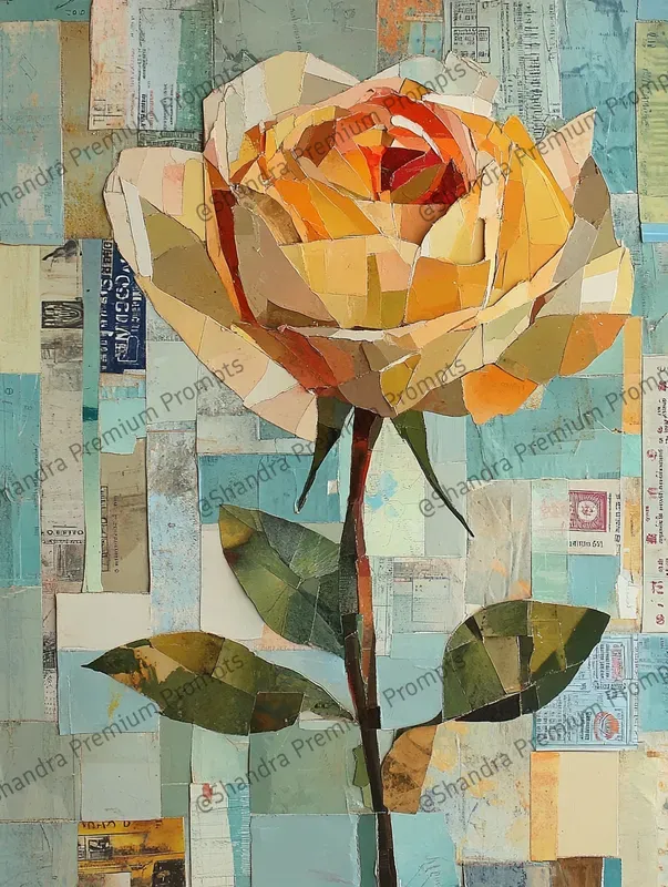 Abstract Fragmented Collages